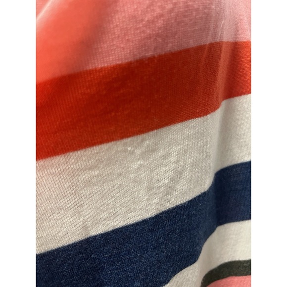 Akris Punto US 10 Kodak Stripe Wool Pullover Sweater Lightweight Blue Pink White - Picture 6 of 12